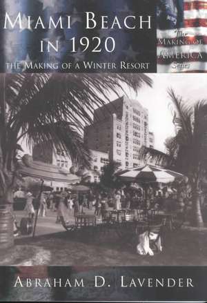 Miami Beach in 1920: The Making of a Winter Resort de Abraham D. Lavender