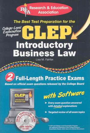 CLEP Introductory Business Law: The Best Test Prep for the de Lisa M. Fairfax