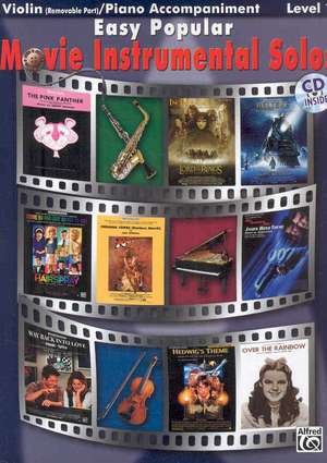 Easy Popular Movie Instrumental Solos for Strings de Bill Galliford