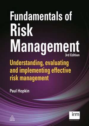 Fundamentals of Risk Management de Paul Hopkin