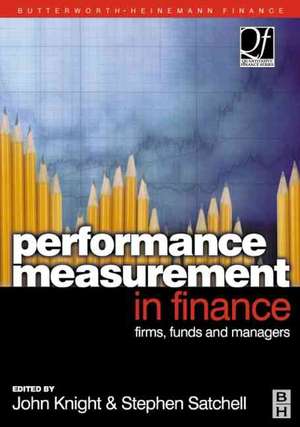 Performance Measurement in Finance de John Knight