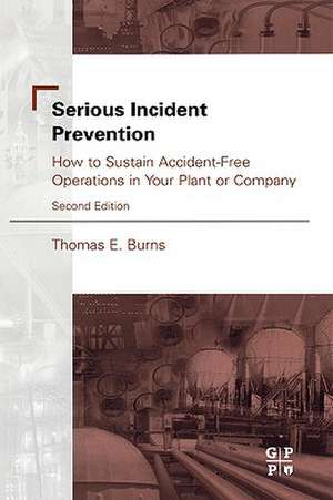 Serious Incident Prevention: How to Sustain Accident-Free Operations in Your Plant or Company de Thomas Burns