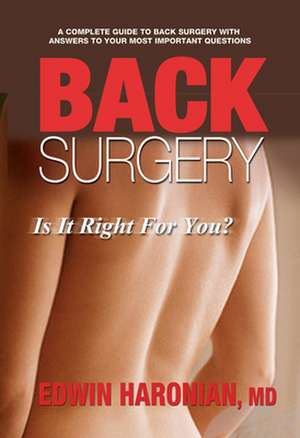 Back Surgery de Edwin Haronian