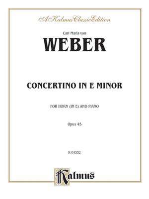 Concertino in E Minor, Op. 45 (Orch.) de Carl Weber