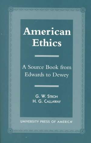 American Ethics de Guy W. Stroh