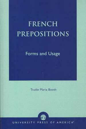 French Prepositions de Trudie Maria Booth