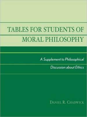 Tables for Students of Moral Philosophy de Daniel R. Chadwick