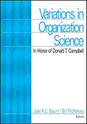 Variations in Organization Science: In Honor of Donald T Campbell de Joel A.C. Baum