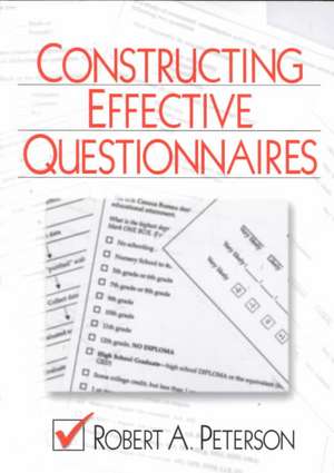 Constructing Effective Questionnaires de Robert A. Peterson