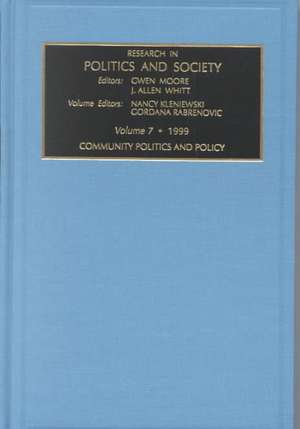 Research in Politics and Society Volume 7 de Patrick Moore