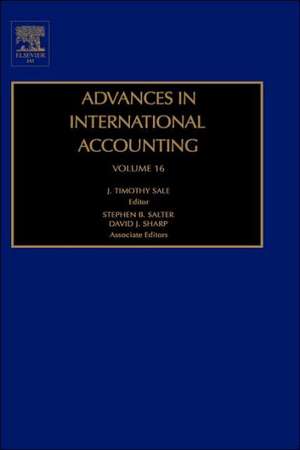 Advances in International Accounting de J. Timothy Sale