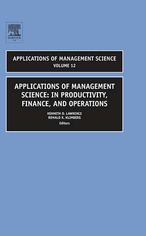 In Productivity, Finance, and Operations de Kenneth D. Lawrence