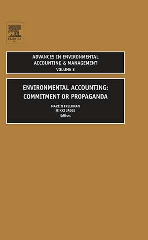 Environmental Accounting – Commitment or Propaganda de Martin Freedman