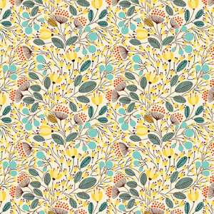 Retro Flora Designer Gift Wrap de Pomegranate Communications, Inc