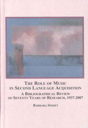 The Role of Music in Second Language Acquisition de Dr. Barbara A. Sposet