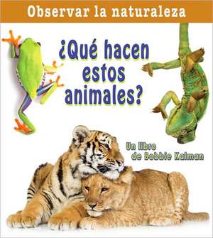 Que Hacen Esto Animales? = What Are These Animals Doing? de Bobbie Kalman