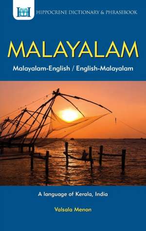 Malayalam Dictionary & Phrasebook de Valsala Menon