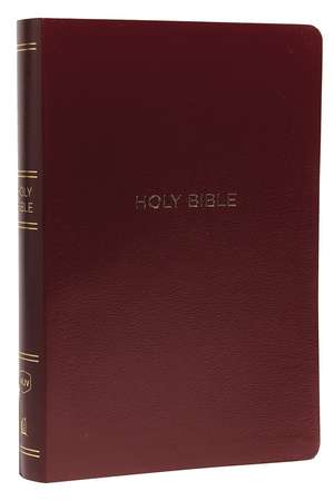 NKJV Holy Bible, Giant Print Center-Column Reference Bible, Burgundy Leather-look, 72,000+ Cross References, Red Letter, Comfort Print: New King James Version de Thomas Nelson