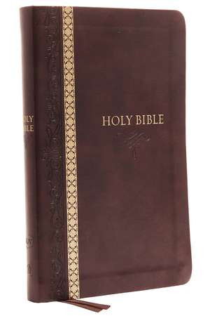 KJV Holy Bible: Thinline, Brown Leathersoft, Red Letter, Comfort Print (Thumb Indexed): King James Version: Holy Bible, King James Version de Thomas Nelson