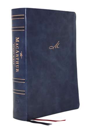 NKJV, MacArthur Study Bible, 2nd Edition, Leathersoft, Blue, Comfort Print: Unleashing God's Truth One Verse at a Time de John F. MacArthur