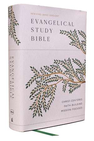 Evangelical Study Bible: Christ-centered. Faith-building. Mission-focused. (NKJV, Hardcover, Red Letter, Large Comfort Print) de Thomas Nelson