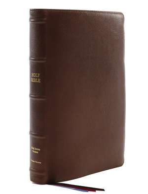 KJV Holy Bible: Giant Print with 53,000 Cross References, Brown Premium Goatskin Leather, Premier Collection, Comfort Print: King James Version de Thomas Nelson