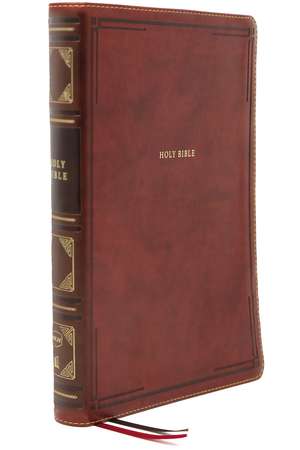 NKJV Holy Bible, Giant Print Center-Column Reference Bible, Brown Leathersoft, 72,000+ Cross References, Red Letter, Comfort Print: New King James Version de Thomas Nelson