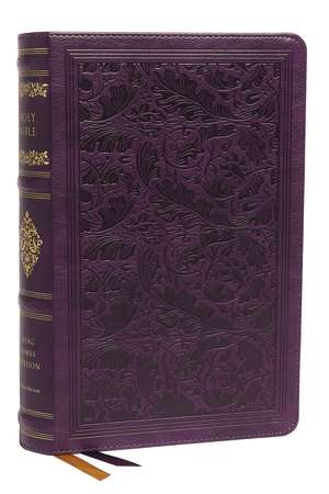 KJV, Personal Size Reference Bible, Sovereign Collection, Leathersoft, Purple, Red Letter, Thumb Indexed, Comfort Print: Holy Bible, King James Version de Thomas Nelson