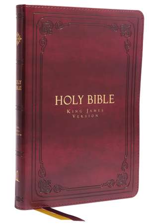 KJV Holy Bible: Large Print Thinline, Burgundy Leathersoft, Red Letter, Comfort Print: King James Version: King James Version de Thomas Nelson