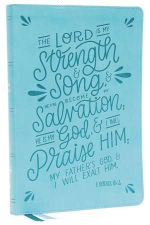 NKJV, Thinline Bible, Verse Art Cover Collection, Leathersoft, Teal, Red Letter, Comfort Print: Holy Bible, New King James Version de Thomas Nelson