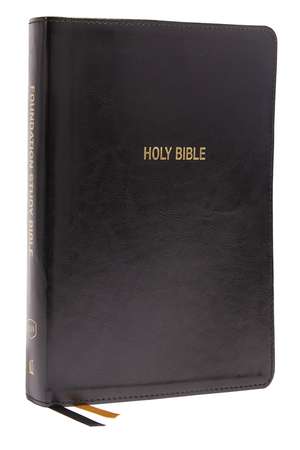 KJV, Foundation Study Bible, Large Print, Leathersoft, Black, Red Letter, Thumb Indexed, Comfort Print: Holy Bible, King James Version de Thomas Nelson