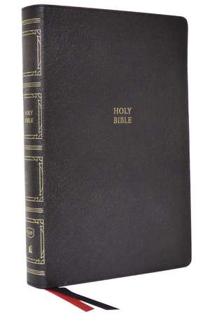 KJV, Paragraph-style Large Print Thinline Bible, Genuine Leather, Black, Red Letter, Thumb Indexed, Comfort Print: Holy Bible, King James Version de Thomas Nelson