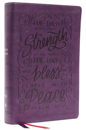 NKJV, Giant Print Center-Column Reference Bible, Verse Art Cover Collection, Leathersoft, Purple, Red Letter, Comfort Print: Holy Bible, New King James Version de Thomas Nelson