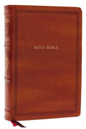 NKJV, Wide-Margin Reference Bible, Sovereign Collection, Leathersoft, Brown, Red Letter, Comfort Print: Holy Bible, New King James Version de Thomas Nelson