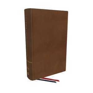 NKJV, Interleaved Bible, Journal Edition, Genuine Leather, Brown, Red Letter, Comfort Print: The Ultimate Bible Journaling Experience de Thomas Nelson