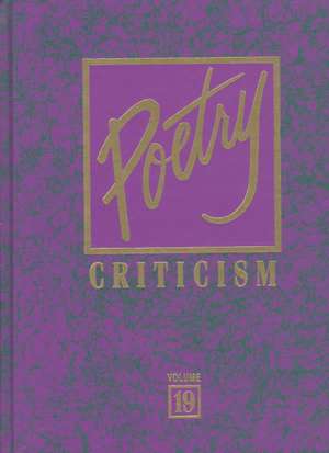 Poetry Criticism de Gale Group