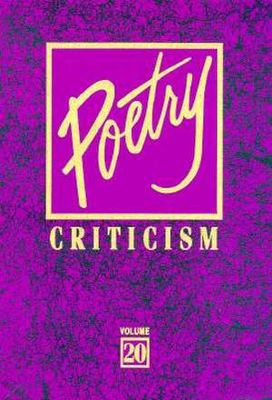 Poetry Crit V20 de Gale Group