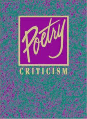 Poetry Crit V28 de Gale Group