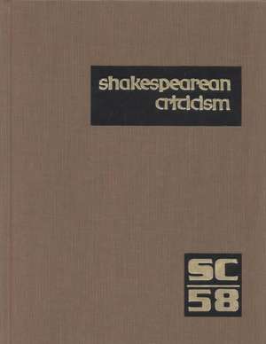 Shakespearean Criticism de Michelle Lee