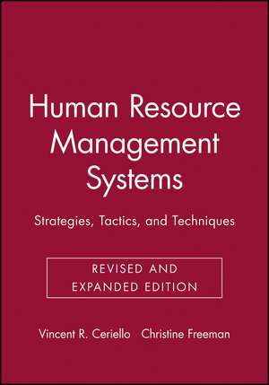 Human Resource Management Systems de Vincent R Ceriello