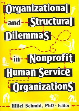 Organizational and Structural Dilemmas in Nonprofit Human Service Organizations de Hillel Schmid