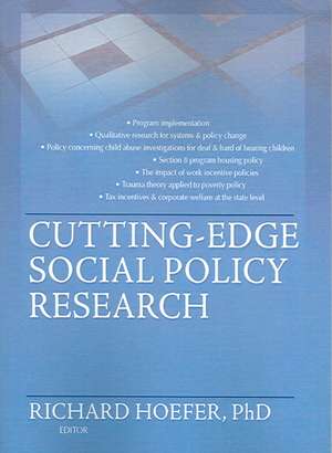 Cutting-Edge Social Policy Research de Richard Hoefer