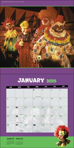 Killer Klowns from Outer Space 2025 Wall Calendar de Metro-Goldwyn-Mayer Studios