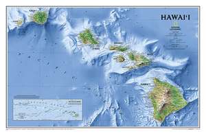 Hawaii, tubed: Wall Maps U.S. de National Geographic Maps