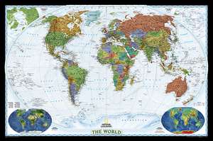 World Decorator, tubed: Wall Maps World de National Geographic Maps