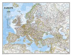 Europe Classic, tubed: Wall Maps Continents de National Geographic Maps