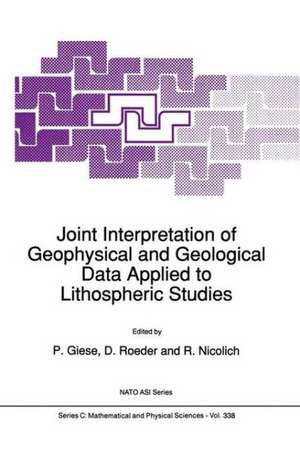 Joint Interpretation of Geophysical and Geological Data Applied to Lithospheric Studies de P. Giese