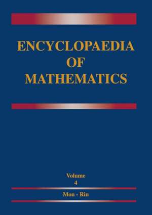 Encyclopaedia of Mathematics: Monge—Ampère Equation — Rings and Algebras de M. Hazewinkel