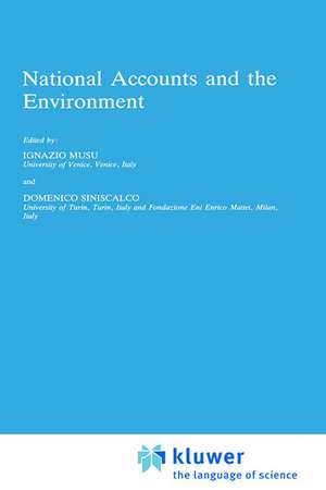 National Accounts and the Environment de I. Musu