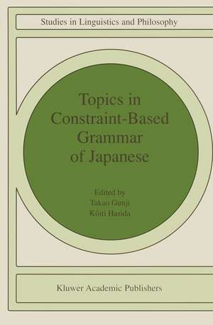 Topics in Constraint-Based Grammar of Japanese de T. Gunji